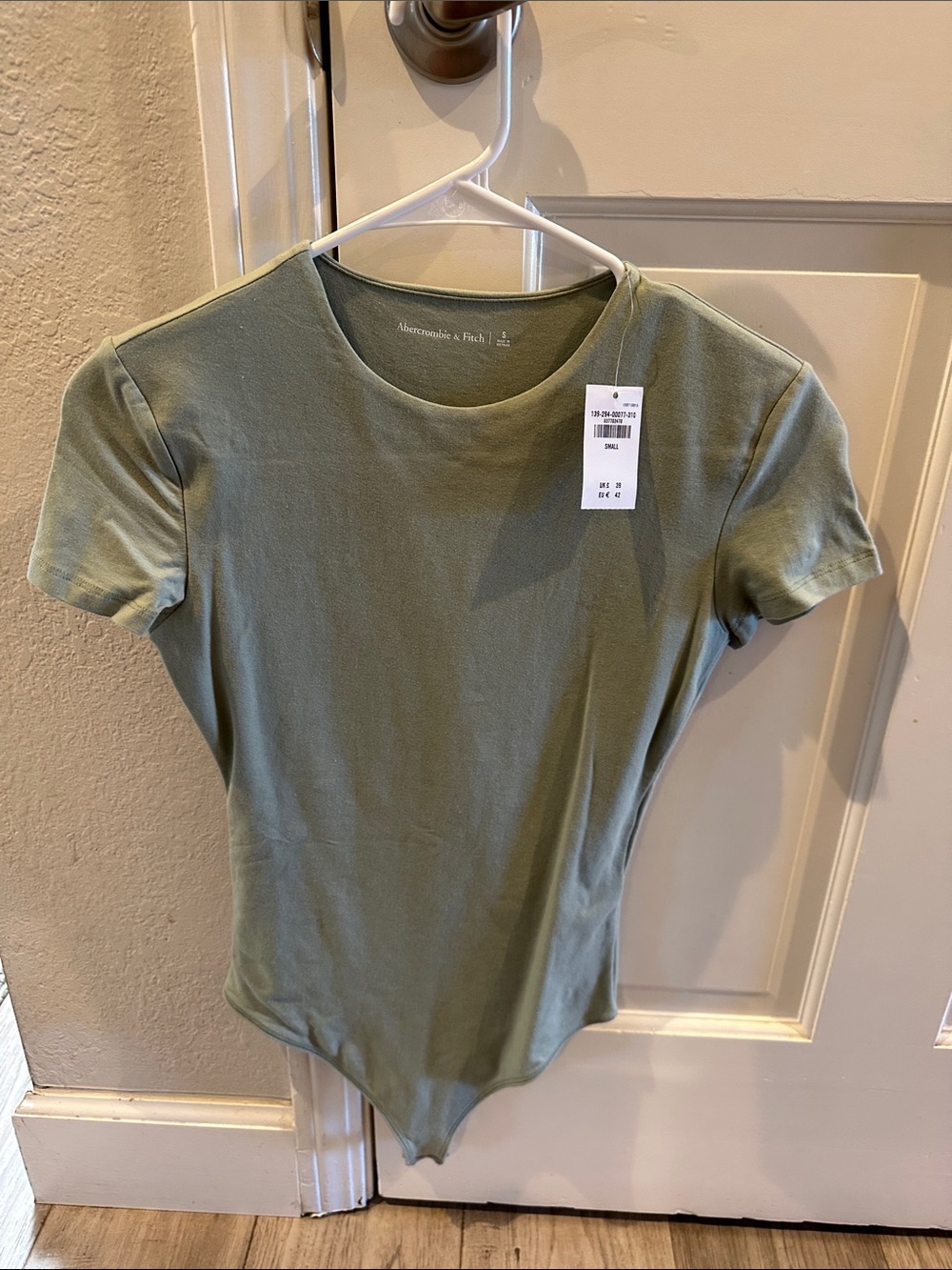 Abercrombie & Fitch Olive Green Short-Sleeve Bodysuit